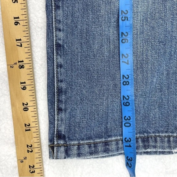 Vintage 90s Crop Jeans Mid Rise Distressed Denim Size 30 - Picture 9 of 11